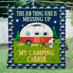 Snoopy My Camping Carrer 3D Quilt  Quilt